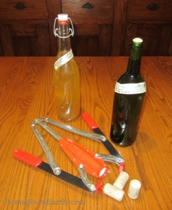 Mead bottles and corker--BLOG