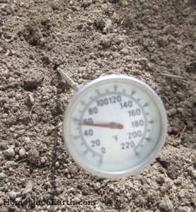 20" long compost thermometer with a 1 3/4" face