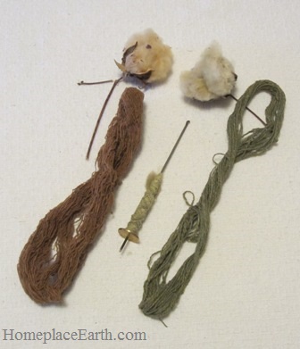 tahkli and cotton--green-brown-bolls and skeins - BLOG